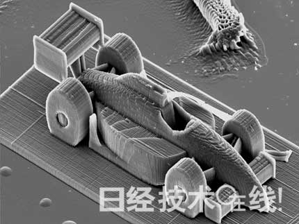 使用3D技术打印出来的微型赛车