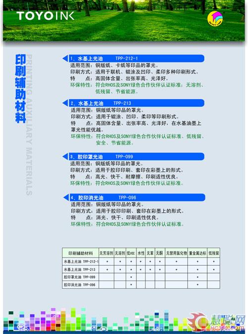 天津东洋油墨有限公司重点环保油墨产品