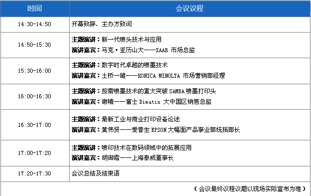 国际喷印产业发展峰会展示最新喷头技术