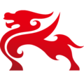 红色抽象标志