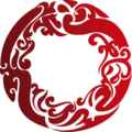 红色抽象标志
