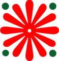 红色抽象标志
