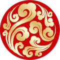 红色抽象标志