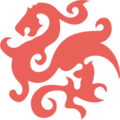 红色抽象标志