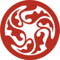 红色抽象标志