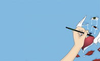 清爽型绿色圈圈艺术名片