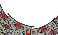 抽象漫画灰建筑名片