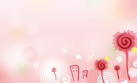 浪漫粉红糖果名片