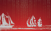 帆船大红色文化传播名片