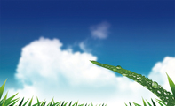 清新蓝色天空文化名片