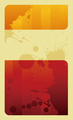 动感彩渍红黄艺术名片