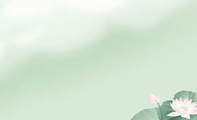 荷塘清新绿中国画名片