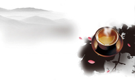中国风褐色茶文化名片