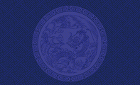 中国风蓝色花纹学术研究名片