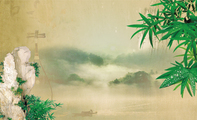 朦胧仙境竹叶花开绿房地产名片