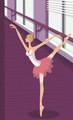 油画写生红色动感舞姿舞蹈中心名片