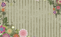魅力无限灰色花卉名片