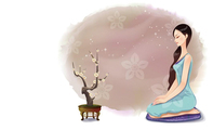 貌胜嫦娥淡粉彩妆名片