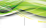 动感曲线绿色科技名片