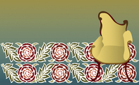 椅子典雅花纹棕黄家具名片