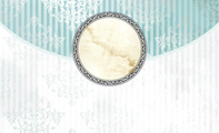 装饰花纹青绿竖底纹青白底创意名片