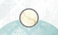 装饰花纹青绿竖底纹青白底创意名片