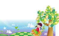可爱卡通色彩斑斓市场推广经理名片