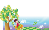可爱卡通色彩斑斓市场推广经理名片