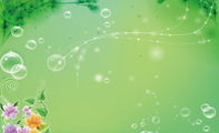 气泡幻影春绿艺术名片