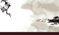 水墨山村白色技术名片