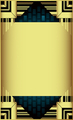 金底蓝格花纹