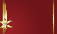 红色背景金色蝴蝶结名片