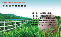 安 发 国 际 控 股 集 团;向其刚 首席;地 址:南宁市高薪技术开发区;Alpha Group Holdings Ltd;手 机:...