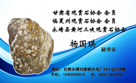 甘肃省观赏石协会 会员;秘书长;地址：甘肃永靖刘家峡水电厂2#小区21#楼;手机：189*****516;宅：0930-*****6...