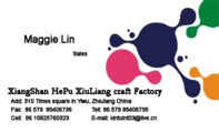XiangShan HePu XiuLiang craft Factory ;Sales;Add: 310 Times square in Yiwu, ZheJiang C...