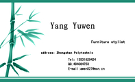 address: Zhongshan Polytechnic;Furniture stylist ;Tel：135*****424;QQ:***084753;E-mail:awen**...
