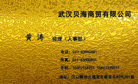 武汉贝海商贸有限公司;经理(人事部);地址:汉口解放大道宝丰路宝丰时代901室;电话:027-*****691;手机:1...